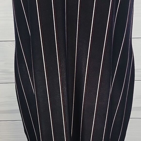 Leith black velvet pinstriped maxi dress Women's Size S - Picture 3 of 12